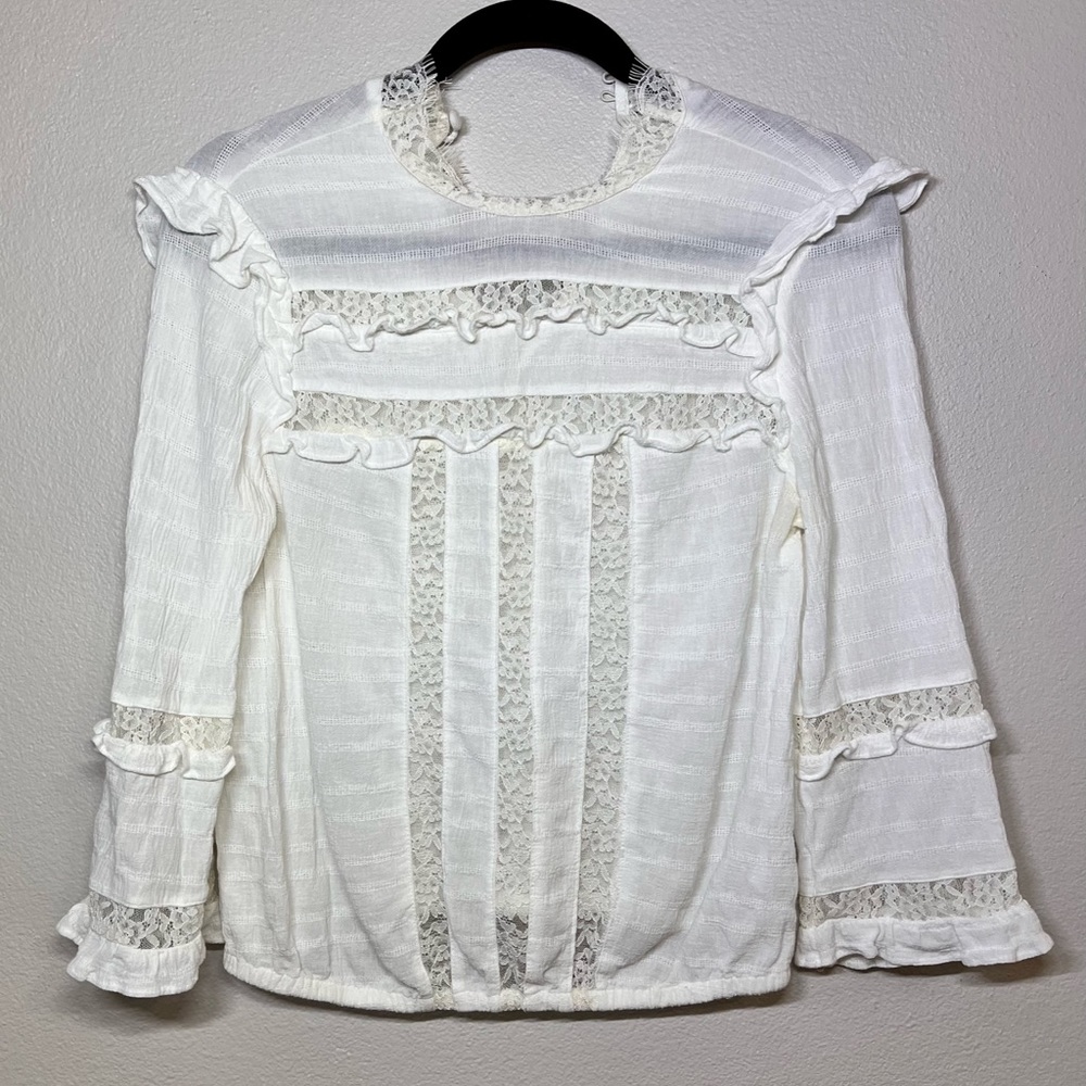 Express Lace Peasant Top